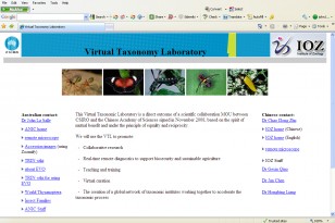 A screen dump from the Virtual Taxonomy Laboratory.