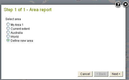 Area Report Step1 Use My Active Area