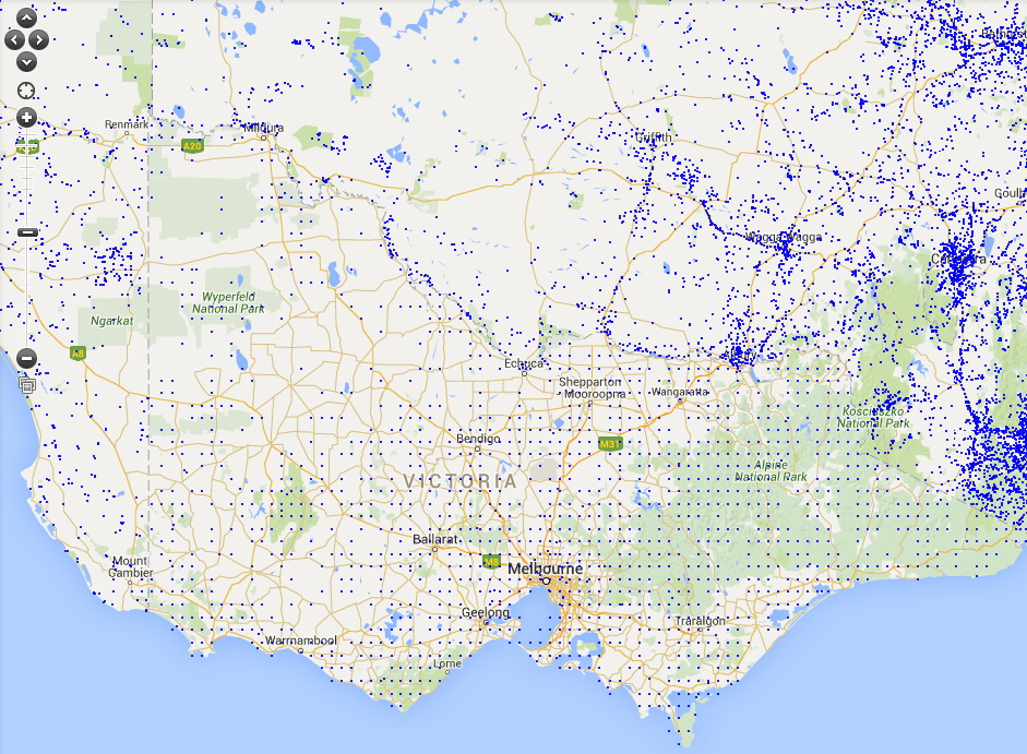 Gridded records in Victoria?