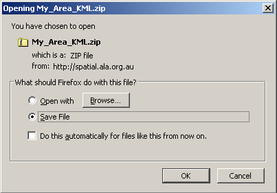 Export KML zip file
