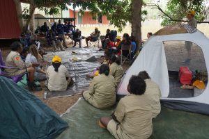 Cherry Daniels passing on knowledge to women rangers and young people of east Arnhem Land