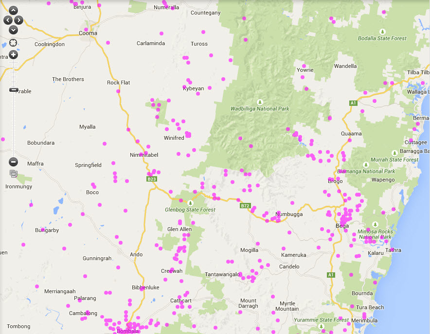 Occurrence records of the Platypus