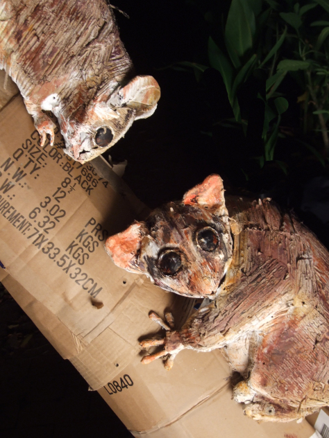 Peter Forward's sculpture of the Leadbeater's Possum formed part of the Departure Lounge exhibit. Image: Peter Forward.