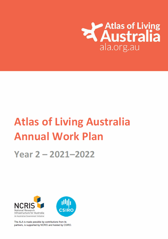 Cover of ALA work plan 2021-2022