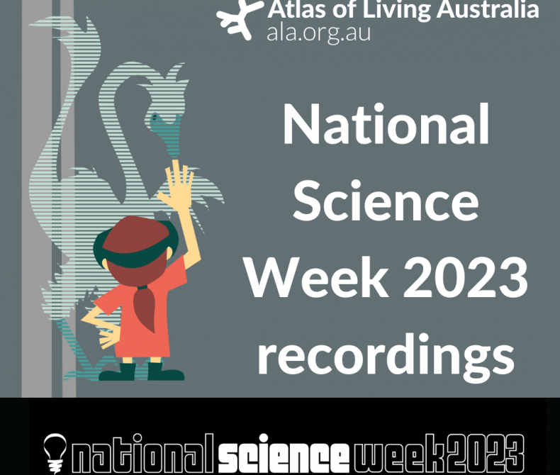 grey tile with text that reads ' National Science Week 2023 recordings'