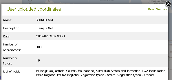 Import or Upload Points metadata for the simple sample set Import or Upload Points metadata for the simple sample set