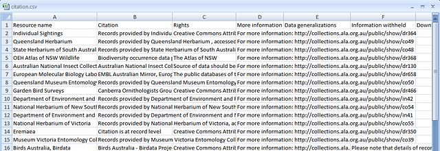 Example of a saved citation.csv file