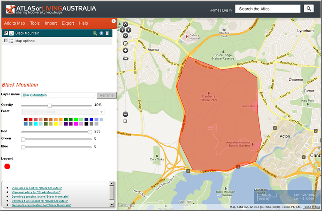 The uploaded WKT layer is added to the map. The normal base map is shown above.