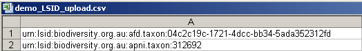 demo_LSID_upload.csv file