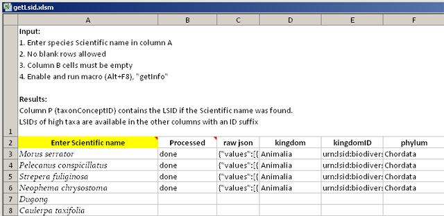 getLSID spreadsheet before running macro getLSID spreadsheet before running macro