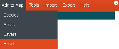 Add to Map Facet menu option