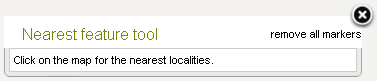 Click on the map for the five nearest localities Click on the map for the five nearest localities