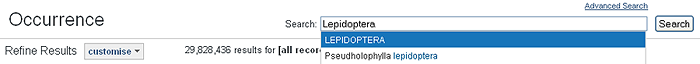 Search the occurrence records for Lepidoptera Search the occurrence records for Lepidoptera