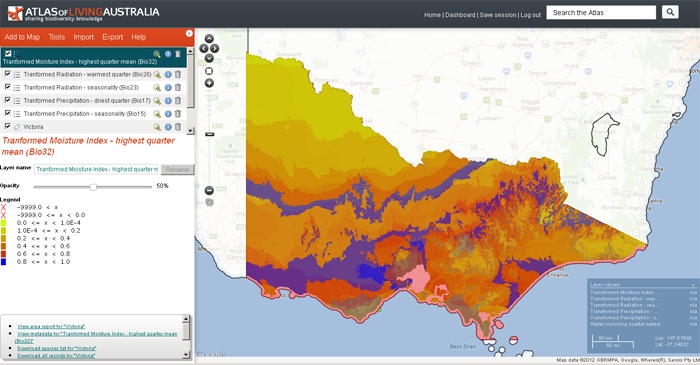 GDM Transformed environmental layers