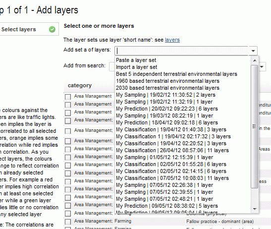 Layers suite selection box