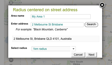 Search for a street address Search for a street address
