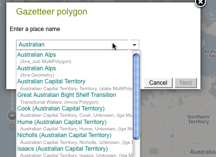 Enter a place name from the gazetteer Enter a place name from the ALA gazetteer