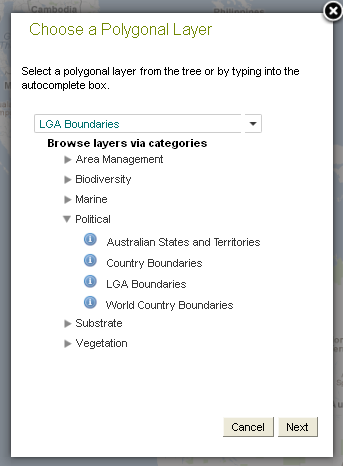 Choose a Polygonal Layer